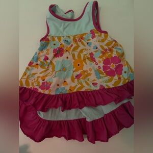 Matilda Jane Floral Dress with Pink and Blue Accents